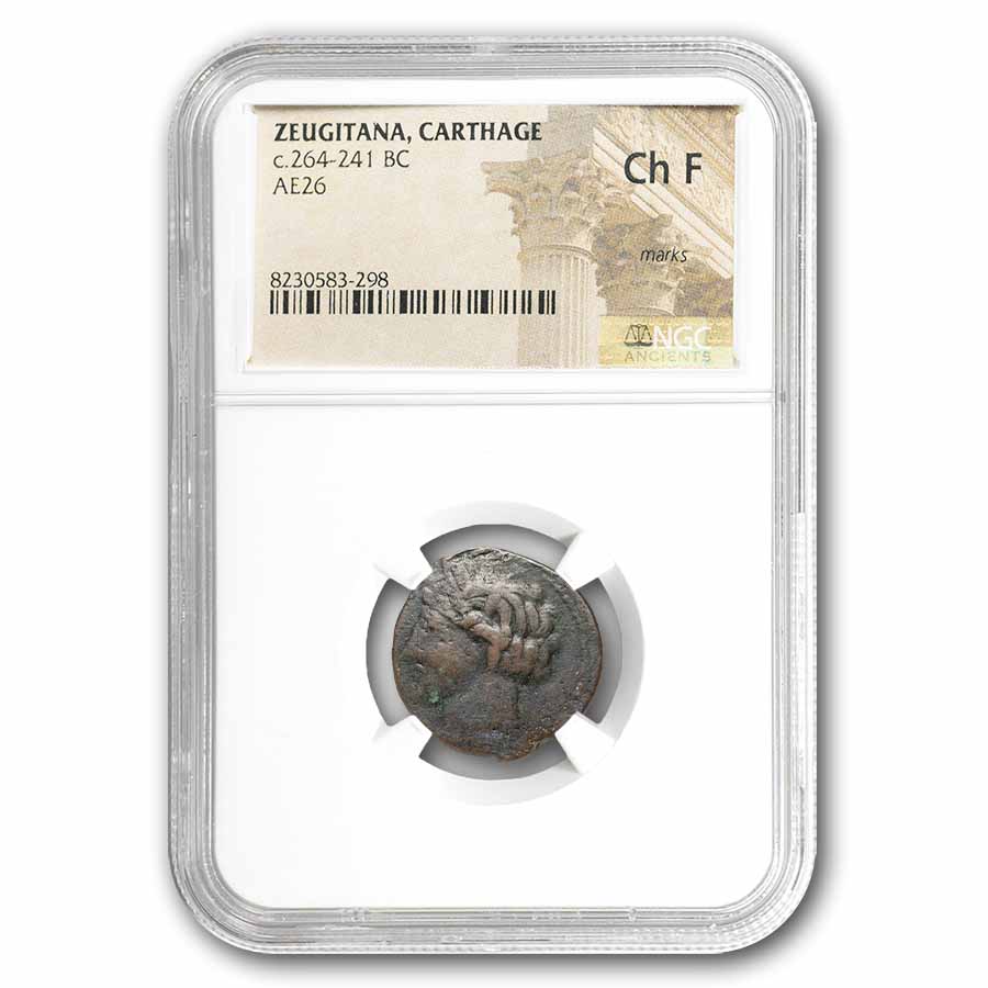 Zeugitana, Carthage AE26 (264-241 BC) Ch F NGC | eBay
